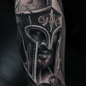 Trojan Warrior Sleeve Tattoo Design Thumbnail